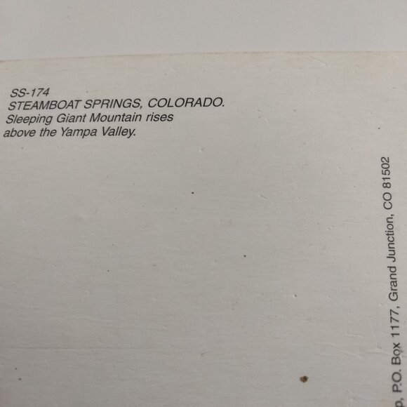 Steamboat Spring Colorado Post Card Yampa Valley Sleeping Giant Mountain - Picture 4 of 5